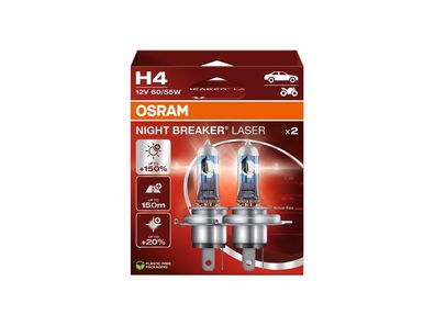 OSRAM Hauptlampe "Night Breaker Laser" H4, Sockel P43t,