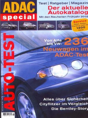 ADAC Auto Test Frühjahr 2002 - 236 Neuwagen im Test, Bentley Story, Cityflitzer