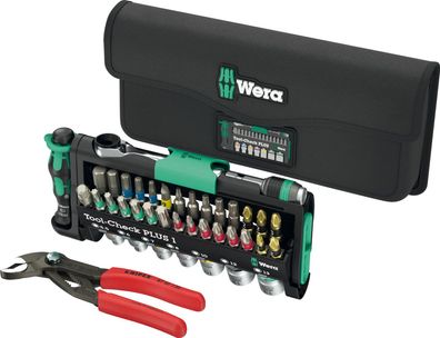 WERA Werkzeugsatz "Tool-Check Combi 1"1/4", Bit- / Steckschl