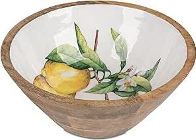 Schale Dekoschale 17cm in Vintage-Optik aus Melamin/Holz