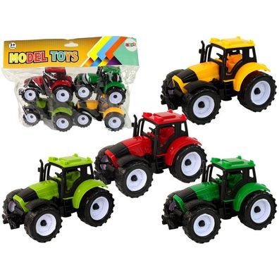 Lean Toys Satz von Ackerschleppern Bauernhof 4 bunte Stücke