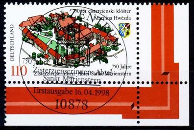 BRD 1998 Nr 1982 ZENTR-ESST ECKE-URE X231346