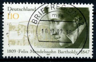 BRD 1997 Nr 1953 zentrisch gestempelt X6B135A