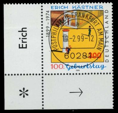 BRD 1999 Nr 2035 zentrisch gestempelt ECKE-ULI X6CD4FA