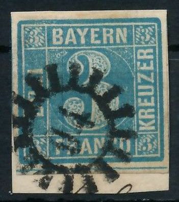 BAYERN Mühlradstempel AUF Nr 2II gMR 94 ZENTR- X6DE116