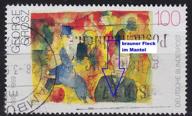 Germany BUND [1993] MiNr 1656 F19 I ( O/used ) [01] Gemälde Plattenfehler