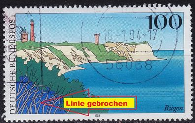 Germany BUND [1993] MiNr 1684 F10 I ( O/used ) [01] Landschaft Plattenfehler