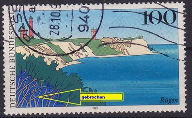Germany BUND [1993] MiNr 1684 F10 I ( O/used ) [02] Landschaft Plattenfehler