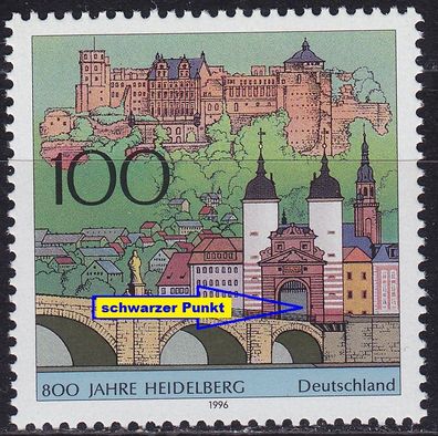 Germany BUND [1996] MiNr 1868 F10 VI ( * */mnh ) [01] Plattenfehler