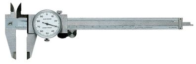 Metrica 10023 Messschieber Uhr 150 mm Edelstahl 4 Messfunktionen