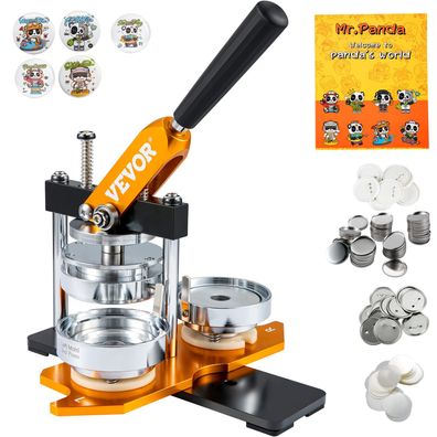 VEVOR Knopfmacher-Maschine 75mm Button-Stanzer DIY Pin Maker Set