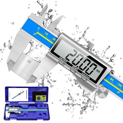 Digitale Schieblehre 150mm IP54 Edelstahl LCD Messschieber Industrie