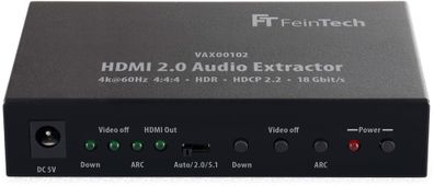 HDMI 2.0 Audio Extractor ARC 4K HDR mit SPDIF Toslink Coaxial Cinch