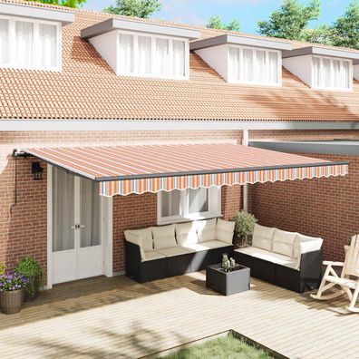 vidaXL Ausziehbare Markise Mehrfarbig 500 x 300 x 165 cm