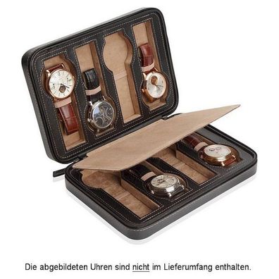 Modalo - 51.08.12 - Uhrenetui für 8 Uhren - Invia schwarz