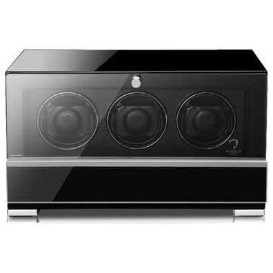 Modalo - 3303 115S - Uhrenbeweger für 3 Uhren - Clasico Premium Hochglanz/Schwarz