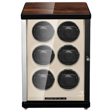 Modalo - 1506924H - Uhrenbeweger für 6 Uhren - Ambiente Walnuss/beige