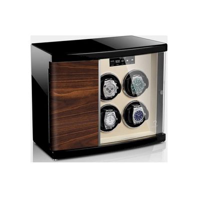 Modalo - 3004924 - Uhrenbeweger für 4 Uhren - Timeless 4 + 2 Walnuss/beige