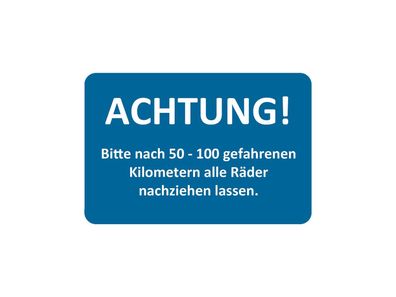 Eichner Kundendienstaufkleber Spenderbox mit 250 S "Achtung Räder