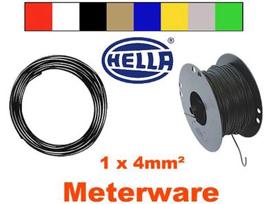 HELLA Fahrzeugleitung 1-adrig, Isolierun 4,0 mm&sup2; schwarz