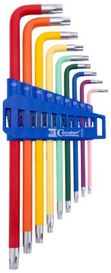 CONDOR Winkelstiftschlüsselsatz "1121"Au 9-TLG. TORX