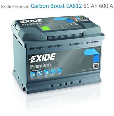EXIDE Starterbatterie "Premium" 30 % ext "EA612"