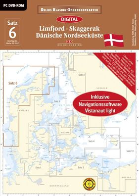 Delius Klasing Digitale Seekarte Satz 6 Stand 2012 Limfjord Dänis