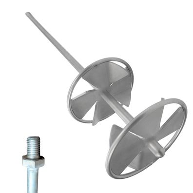 Honig-Rührstab Rührpropeller Rührer mit Scheuerschutz Edelstahl M14 Aufnahme