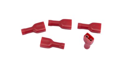 Flachsteckhülse Vollisolierter Quetschve 0,25 - 1,0 mm&sup2; rot (DRESSELHAUS),