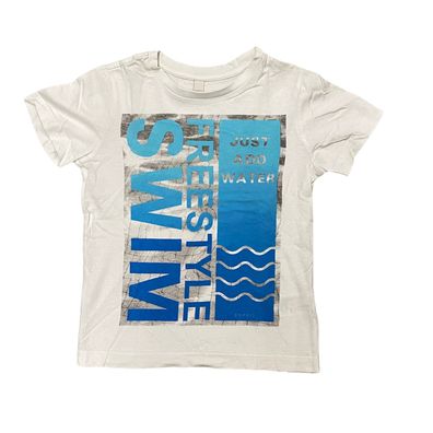Esprit Jungen T-Shirt Gr. 128/134 Weiß Sommer Print
