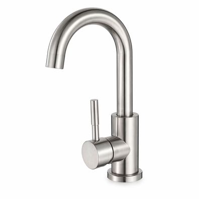 Waschbeckenarmatur Edelstahl 304 Bad Wasserhahn Gebürstet 35mm Kartusche