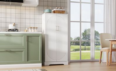 Sonnenh Mehrzweckschrank Weiß 60 x 35 x 128 cm MDF Küche Bad