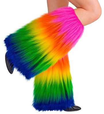 Beinstulpen Plüsch Regenbogen