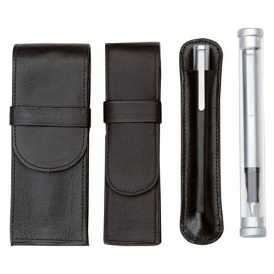 Alassio Schreibgeräteetui Leder schwarz (2617)