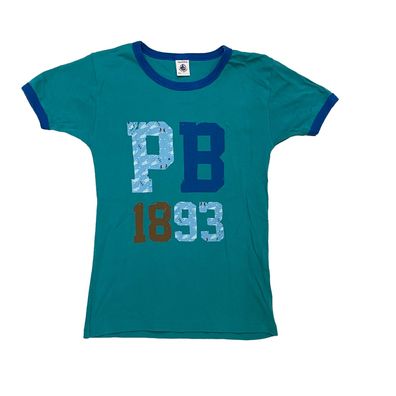 Petit Bateau T-Shirt Gr. 138 Türkis Jungen Shirt Baumwolle Zustand Gut