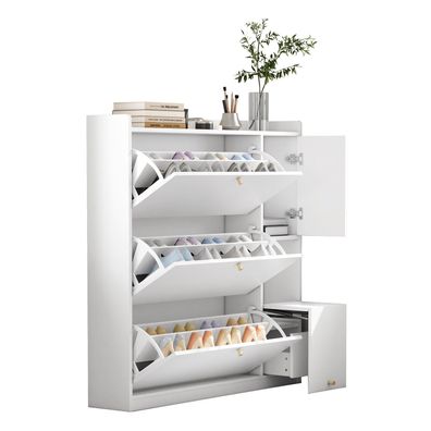 Sonnenh Schuhschrank Weiß Holzwerkstoff 119 x 24 x 122 cm