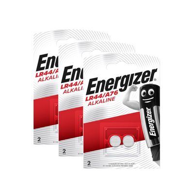 3x Energizer A76 V13GA LR44 AG13 13GA 357 Knopfzelle Batterie 1,5V Alkaline