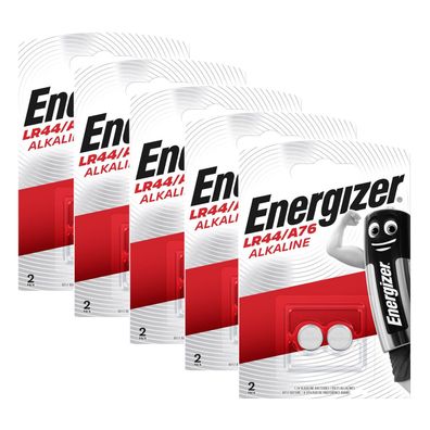 5x Energizer A76 V13GA LR44 AG13 13GA 357 Knopfzelle Batterie 1,5V Alkaline