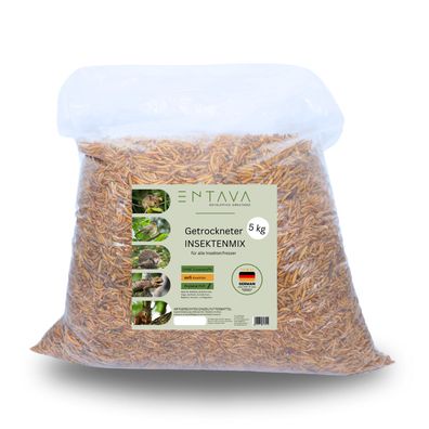 5 kg Insektenmix getrocknet ENTAVA Vogelfutter Maus Vogel Zierfisch Reptil