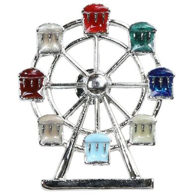 Pin Riesenrad silber bunt