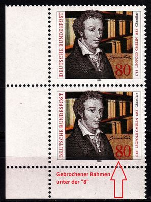 Germany BUND [1988] MiNr 1377 F46A I ( * */mnh ) [01] Plattenfehler