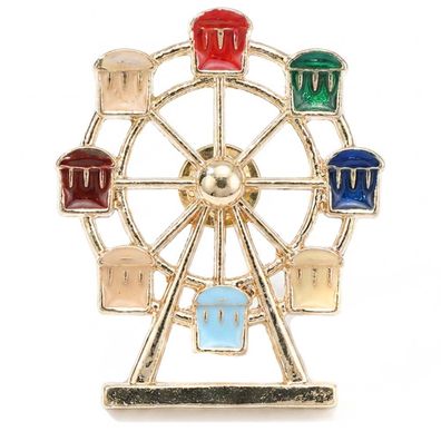 Pin Riesenrad gold bunt