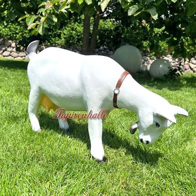 Ziege Figur Statue Skulptur Artikel Deko Dekoration Bergziege Aufstellfigur fressend