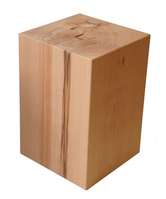 Lounge Sitzblock Klotz Würfel Cube Hocker Massivholz Sitzklotz Buche Holzklotz