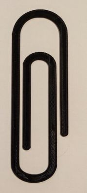 Lesezeichen Buch Büroklammer XXL schlicht elegant schwarz Bookmark