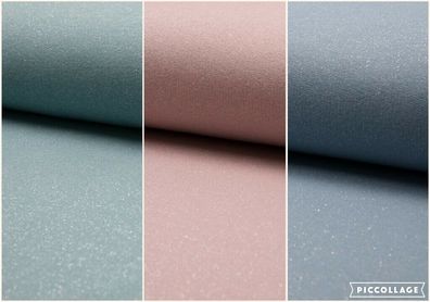 Bündchen Glitzer rosa blau mint Schlauchware nähen Mädchen Damen 25cm