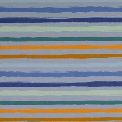 French Terry Sommersweat Streifen blau senf Basic Stoff nähen 25cm