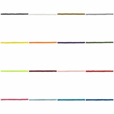 1m Kordel gedreht 8mm Baumwolle Hoodieband blau grau gelb pink rosa grün rot