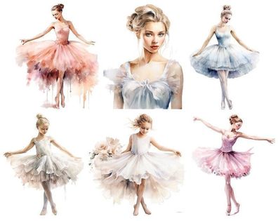 Bügelbild Bügelmotiv Ballerina Tänzerin Schwan Mädchen verschiedene Größen