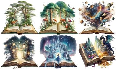 Bügelbild Bügelmotiv Buch Märchen Geschichte Junge Mädchen verschiedene Größen